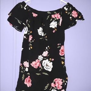 Old Navy Black Floral Dress